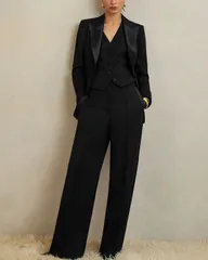 レイス レディース アウター ジャケット・ブルゾン プチ ブレザー REISS Petite Della Single Breasted Tuxedo Blazer Black ブラック