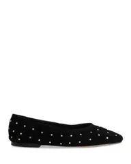 ホイッスルズ レディース シューズ パンプスエード Whistles Womens Karina Suede Stud Ballet Flats Black ブラック