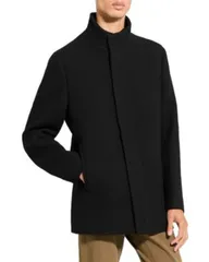 セオリー メンズ アウター コート ウール Theory Clarence Wool Melton Coat Black ブラック