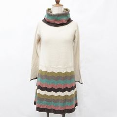 アナイ ANAYI 25SS スラブデニムライク5分袖ブルゾン ジャケット 36 紺