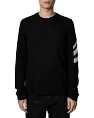 ザディグ エ ヴォルテール メンズ アウター ニット・セーター Zadig Voltaire Clash Arrow Cashmere Sweater Noirのサムネイル