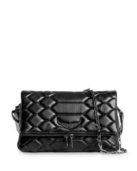 ザディグ エ ヴォルテール レディース バッグ ショルダーバッグ Zadig Voltaire XL Rocky Matte Scale Shoulder Bag Noirのサムネイル