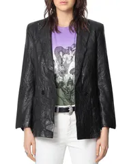 ザディグ エ ヴォルテール レディース アウター ジャケット・ブルゾン レザー Zadig Voltaire WrinkledLeather Jacket Black ブラックのサムネイル