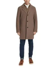 コールハーン メンズ アウター コート Cole Haan SingleBreasted Top Coat Mushroomのサムネイル