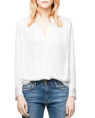 ザディグ エ ヴォルテール レディース トップス シャツ サテン Zadig Voltaire Tink Satin Tunic Top White ホワイトのサムネイル