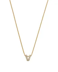 ロバートコイン レディース アクセサリー ネックレス・チョーカー・ペンダントトップ レース Roberto Coin 18K Yellow Gold and Diamond Initial Love