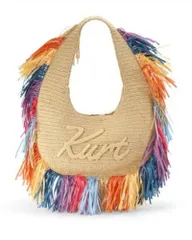 カートジェイガーロンドン レディース バッグ フリンジ KURT GEIGER LONDON Large Fringe Hobo Bag Open Beige ベージュ