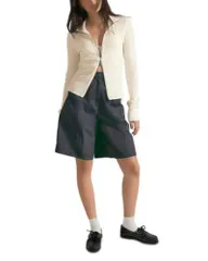 フリーピープル レディース アウター カーディガン Free People Brunch Girl Zip Up Cardigan Clean Ivory アイボリーのサムネイル