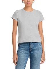 フレーム レディース トップス Tシャツ FRAME The Baby Tee Heather Gray グレーのサムネイル