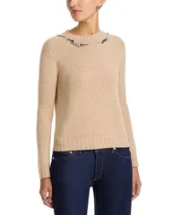 ファビアナ フィリッピ レディース アウター ニット・セーター クルーネック ウール セーター Fabiana Filippi Wool Blend Rhinestone Crewneck Sweatのサムネイル