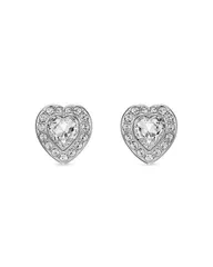スワロフスキー レディース アクセサリー ピアス・イヤリング Swarovski Ariana Grande Crystal Heart Halo Stud Earrings Silver シルバー