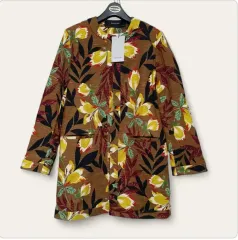 66 新品 ザラ レディース ジャケット 花柄 スーツ カジュアル 95 新品