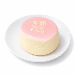 スクイーズ 水系 ミルク チーズケーキ スフレ ぷにぷに やわらか デザート スイーツ 食品サンプル (桃チーズケーキ) [桃チーズケーキ]