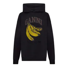 ガニー レディース アウター パーカー・スウェット Ganni Banana Hoodie Ld61 Phantomのサムネイル