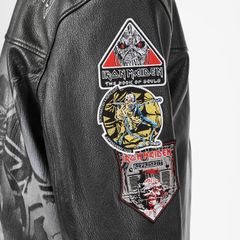 リプレゼント メンズ アウター ジャケット・ブルゾン レザー Represent Mens x Iron Maiden Trooper Leather Jacket Bold FashionMetal