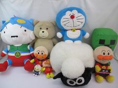 애니메이션 도라에몽 크레용 신짱 호빵맨 외 봉제인형 상품 세트 [정리 판매 중고품]