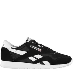 リーボック メンズ シューズ スニーカー ナイロン Reebok Classic Nylon Trainers BlackWhite ホワイト
