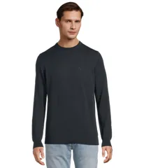 バブアー メンズ アウター ニット・セーター クルーネック コットン Barbour Pima Cotton Crewneck Sweater Navy ネイビーのサムネイル