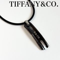 Tc8] TIFFANY&Co. / ティファニー ナローバーネックレス 美品◇TIFFANY