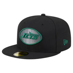 ニューエラ レディース アクセサリー 帽子 Mens New Era Black New York Jets Color Pop 59FIFTY Fitted Hat Jet Black ブラック