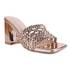 ロンドンラグ レディース シューズ パンプス サンダル London Rag Adorbs Womens Braided Strapslider Sandals Rose Gold ゴールド