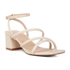 ロンドンラグ レディース シューズ パンプス サンダル ヒール London Rag Right Pose Womens Block Heel Sandals Ecru エクリュ