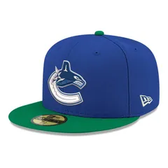 ニューエラ レディース アクセサリー 帽子 ロゴ Mens New Era Blue Vancouver Canucks Core Logo TwoTone 59FIFTY Fitted Hat Cnk Blue ブルー