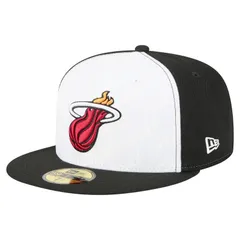 ニューエラ レディース アクセサリー 帽子 Mens New Era WhiteBlack Miami Heat Repeat 59Fifty Fitted Hat Hea White ホワイト