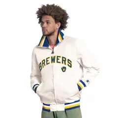 スターター レディース アウター ジャケット・ブルゾン キャップ ロゴ Menstarter White Milwaukee Brewers The Captain Cooperstown Logoのサムネイル