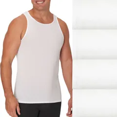 ヘインズ レディース トップス シャツ トール Big Tall Hanes 4Pack ComfortSoftank Top Undershirts White ホワイトのサムネイル