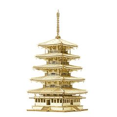 3F IMAI 法起寺 三重の塔 1/100 木製建築模型 完成品 建築模型 - メルカリ