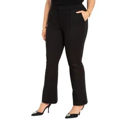 エロクイ レディース ボトムス カジュアルパンツ フレア プラスサイズ ELOQUII Womens Plusize The Ultimate Stretch Flare Leg Pant Black ブラック