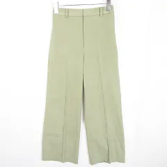 チャオパニック CIAOPANIC ストレート パンツ センタープレス グリーン kz10654