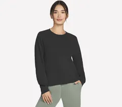 スケッチャーズ レディース トップス Tシャツ クルーネック Womenskecherskechluxelevate Crewneck Pullover Bold Black ブラックのサムネイル