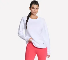 スケッチャーズ レディース トップス Tシャツ クルーネック Womenskecherskechluxelevate Crewneck Pullover Bright White ホワイトのサムネイル