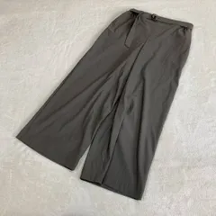コムサ ワイドパンツ カーキ 7 S ベルト付 ウエストゴム 薄手 洗える COMME CA クロップド ガウチョ 春夏 涼しい オフィス カジュアル