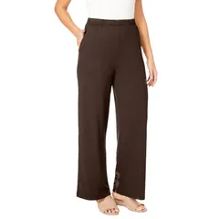 ジェシカロンドン レディース ボトムス カジュアルパンツ ワイドレッグ プラスサイズ Jessica London Womens Plusize Soft Ease Wide Leg Pant Chocolate チョコレート