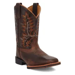 ダンポスト レディース シューズ ブーツ・レインブーツ レザー Dan Post Dexter Boys Leather Western Boots Brown ブラウン