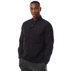 シーピーカンパニー メンズ トップス シャツ ナイロン CP Company Flatt Nylon Lens Overshirt Black ブラック