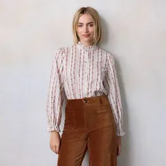 LC Lauren Conrad レディース トップス シャツ フリル Womens LC Lauren Conrad Ruffle Collar Layering Shirt No Color