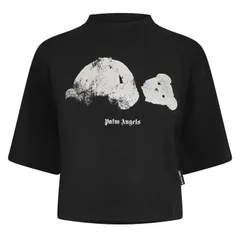 パーム・エンジェルス レディース トップス Tシャツ Palm Angels Womens Kil Bear Oversized TShirt BlkSlvのサムネイル