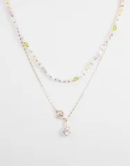 アルド レディース アクセサリー ネックレス・チョーカー・ペンダントトップ レース ALDO Jeraedia layered charm necklace Pastel multi マルチカラーのサムネイル