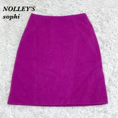 【美品】 NOLLEY'S sophi 膝上丈スカート 34 ピンク紫 ウールのサムネイル
