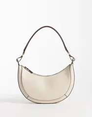 マンゴ レディース バッグ レザー フェイクレザー Mango faux leather cross body bag in cream クリームのサムネイル