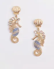 アクセサライズ レディース アクセサリー ピアス・イヤリング Accessorize statement seahorse drop earrings tone GOLD ゴールドのサムネイル