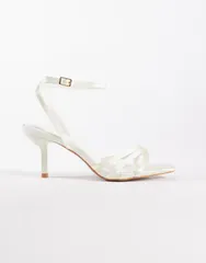 パブリックデザイア レディース シューズ サンダル サテン ヒール Public Desire Juliette strappy heeled sandalsatin Khaki カーキ