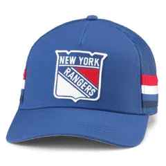 アメリカンニードル メンズ アクセサリー 帽子 Mens Americaneedle Blue New York Rangers HotFoot Stripes Trucker Adjustable Hat Blue ブルー