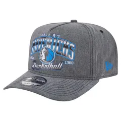 ニューエラ メンズ アクセサリー 帽子 Mens New Era Charcoal Dallas Mavericks Throwback Washed PreCurved 9FIFTY Snapback Hat Charcoal チャコール