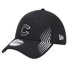 ニューエラ メンズ アクセサリー 帽子 Mens New Era Black Chicago Cubs Active Dash Mark 39THIRTY Flex Hat Black ブラック
