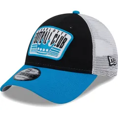 ニューエラ メンズ アクセサリー 帽子 Mens New Era BlackTeal Charlotte FC Patch 9FORTY Trucker Snapback Hat Black ブラック